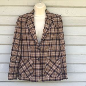 1970s Vintage Young Pendleton Blazer Wool 3-4